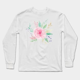 Watercolor rose Long Sleeve T-Shirt